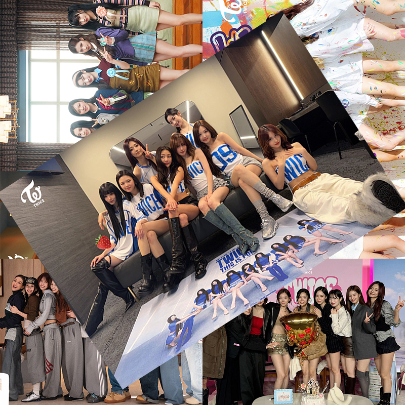 TWICE新款海报 林娜琏俞定延平井桃明星周边同款房间墙贴卧室壁纸