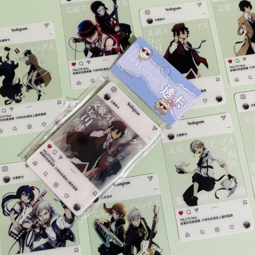 文豪野犬pvc透卡 乱步中岛敦太宰治动漫周边拍立得透明收藏小卡片