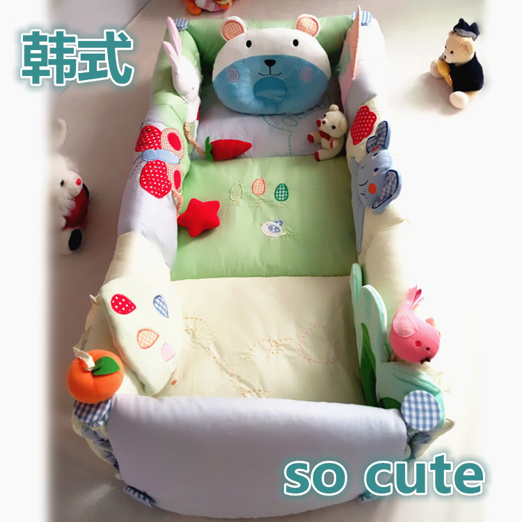 韩式婴幼儿便携式婴儿床宝宝纯棉床中床新生儿可折叠床软床游戏床