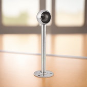 毛巾架底座不锈钢圆管晾衣杆侧装 阳台吊通吊座固定加厚