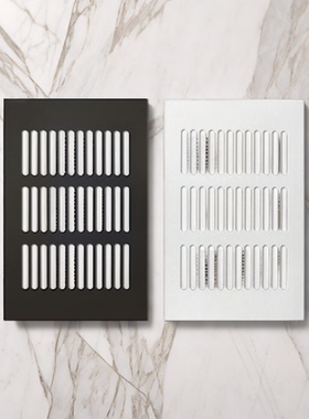 冰箱铝合金厨房出风口长方形密封圈踢脚线嵌入式平面通风孔盖黑色