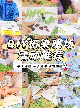 国庆节植物敲拓染团扇手工diy