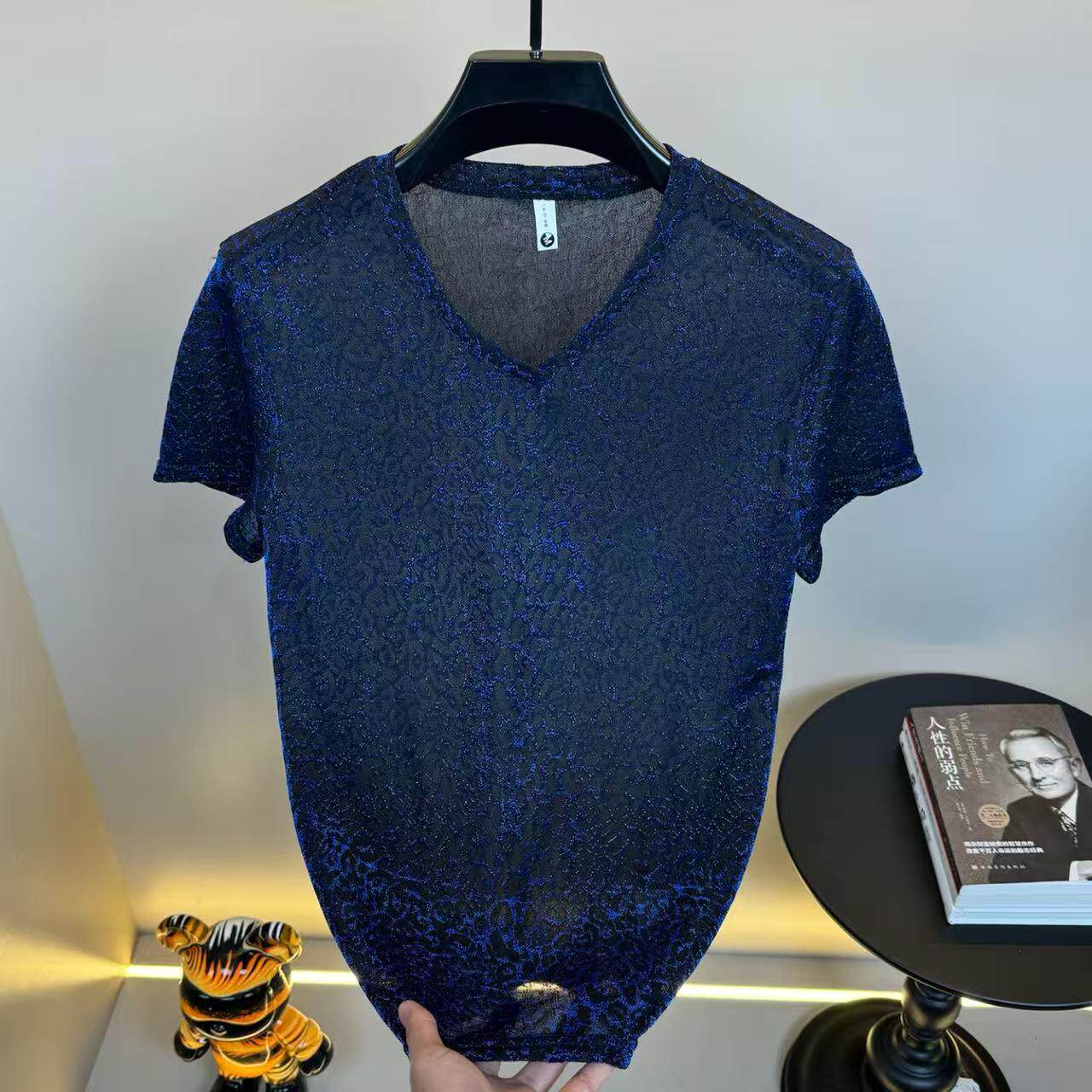 新款男士超薄轻纱T恤夏季清凉舒适穿搭透气速干时尚潮流休闲百搭