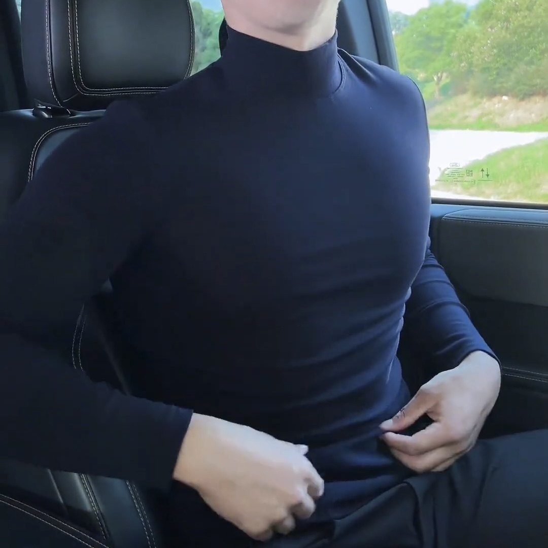 高领男士打底衫冬季爆款2025新款痞帅高级感男装内搭长袖男款T恤