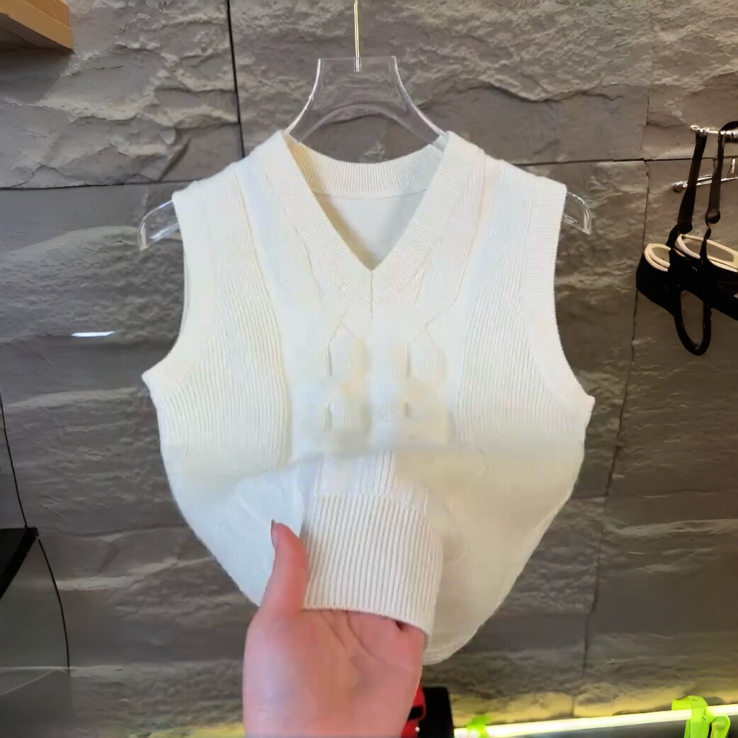 【马甲】秋冬新款V领编织麻花针织背心男士时尚打底衫毛衣男装608