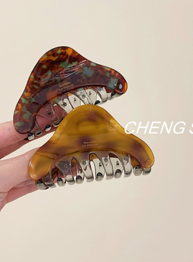 新款法式气质时尚简约仿醋酸发夹盘发抓夹鲨鱼夹高级感女百搭夹子