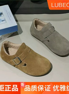 路贝佳女鞋时尚棉鞋勃肯鞋加绒保暖抗寒2025冬新款绒里L24999F-71