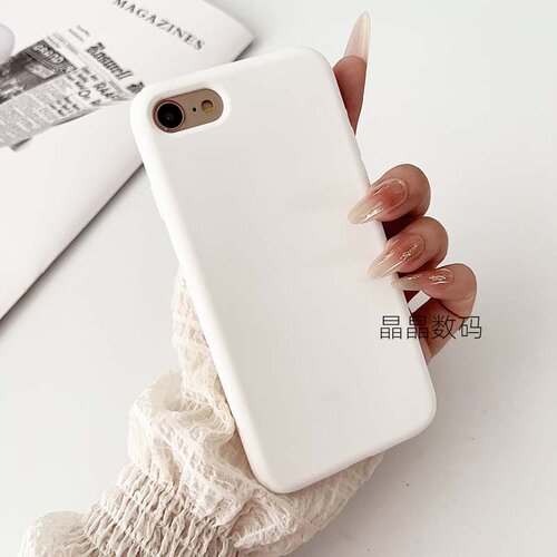 适用iPhone7手机壳苹果7Plus液态硅胶iPhone8简约SE二代纯色SE3防摔苹果iPhone8Plus保护套8全包iphoneSE2壳