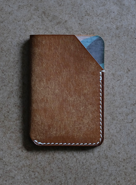 存在物Entity卡套银行卡身份证手工意大利复古磨砂牛皮迷彩植鞣革