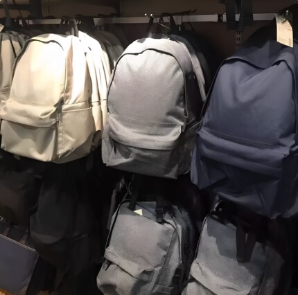 双肩包无印日式轻便黑色简约大容量电脑背包男女大学生帆布包书包