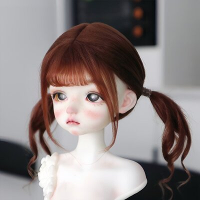bjd娃娃假发4分6分8分ob11娃娃仿滩羊毛假发