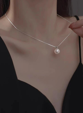 S999足银新款珍珠纯银项链