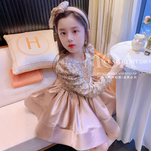 富家千金感裙子女童高端生日礼服