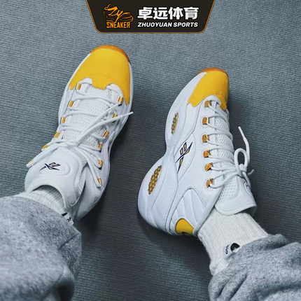 Reebok/锐步 Question Mid艾弗森湖人配色中帮篮球鞋 FX4278