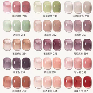 冰透裸色套装 秋冬流行玉脂裸色甲油胶裸色打底 指甲油胶2025年新款