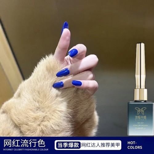 2026年新款网红流行色宝蓝色美甲店专用甲油胶