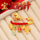 红绳铜别针婴幼宝宝可爱出门防惊吓孕妇妈妈平安胸针diy古法砂金