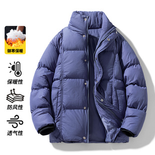 新款白色冬季情侣面包服棉衣棉袄韩版休闲潮牌男生男女款立领修身