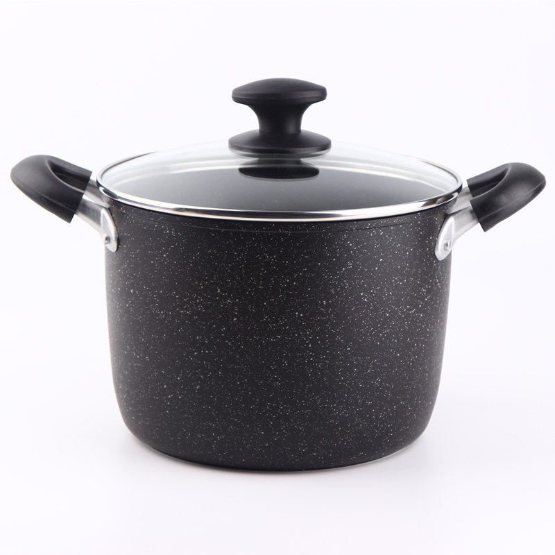 麦饭石色特高小炖汤熬汤锅加深不沾少油烟防溢汤煲双耳炖肉锅22cm