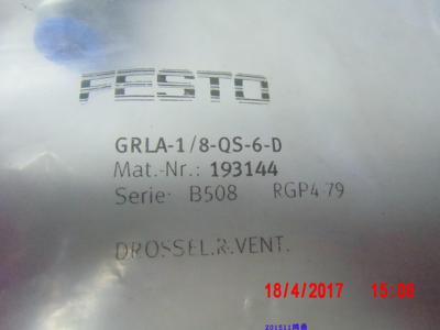议价FESTO费斯托接头GRLA-1/8-QS-6-D B508  193144