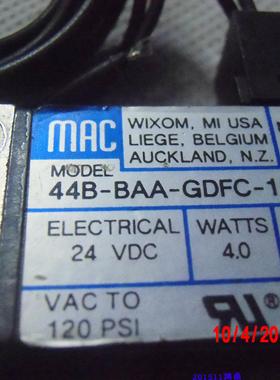议价MAC 44B-BAA-GDFC-1BA  原装现货 电磁阀