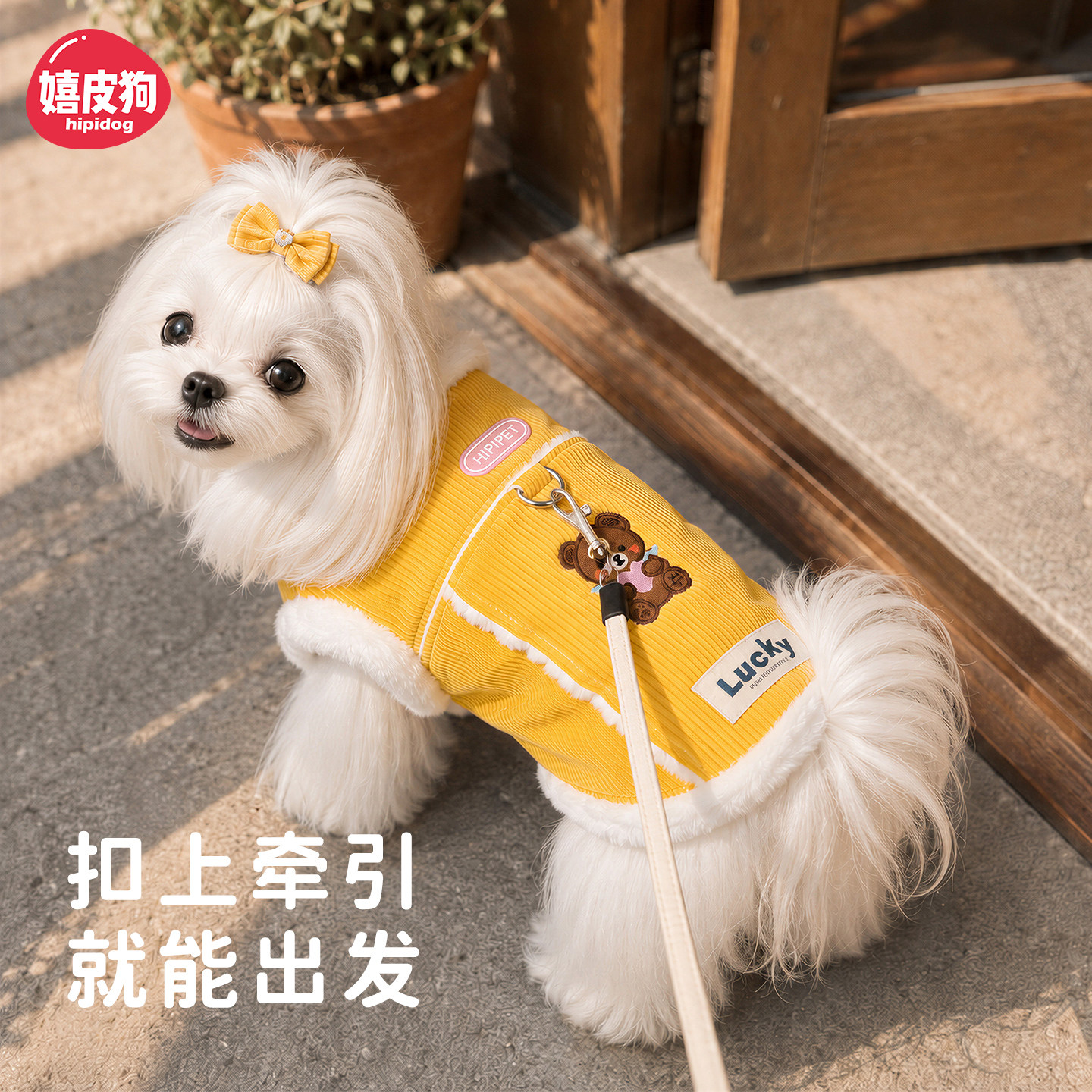 嬉皮狗灯芯绒保暖棉衣小狗狗衣服秋冬季约克夏比熊小型犬宠物猫咪