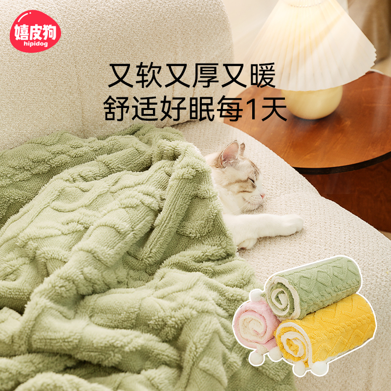 超软小毛毯#猫咪垫子小毯子冬天