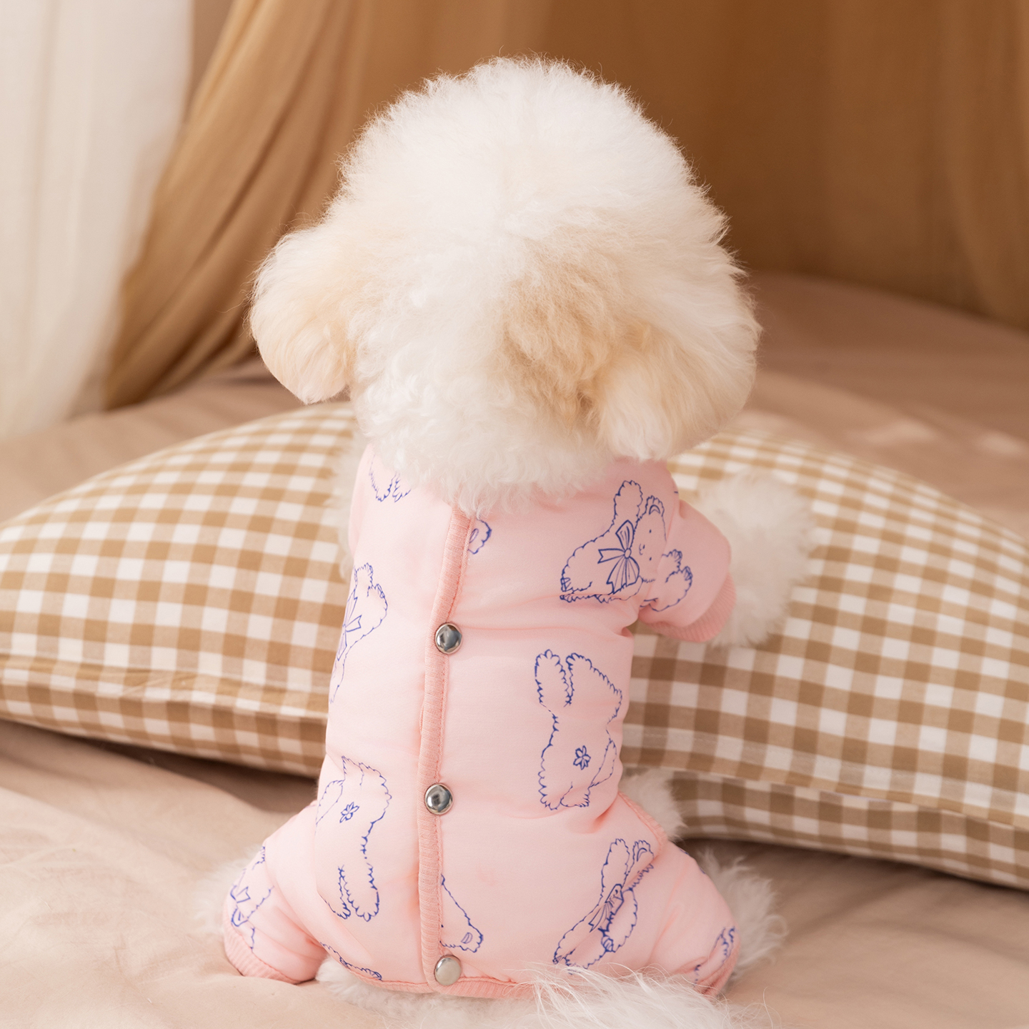 小狗狗衣服秋冬季加厚保暖四脚棉衣保暖泰迪比熊小型幼犬宠物冬装