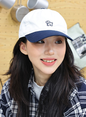 [THE HOBOO]新款拼色鸭舌帽女显白夏季遮阳防晒棒球帽男软顶帽子