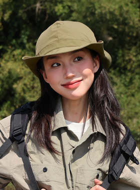 [THE HOBOO]户外徒步韩版渔夫帽新遮阳帽女夏季防晒男女牛仔帽登