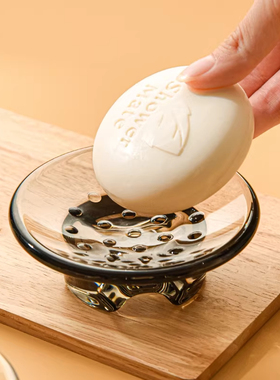 PC塑料皂碟手工皂盒黑色卫生间家用浴室皂盒防摔高级轻奢香皂盒子