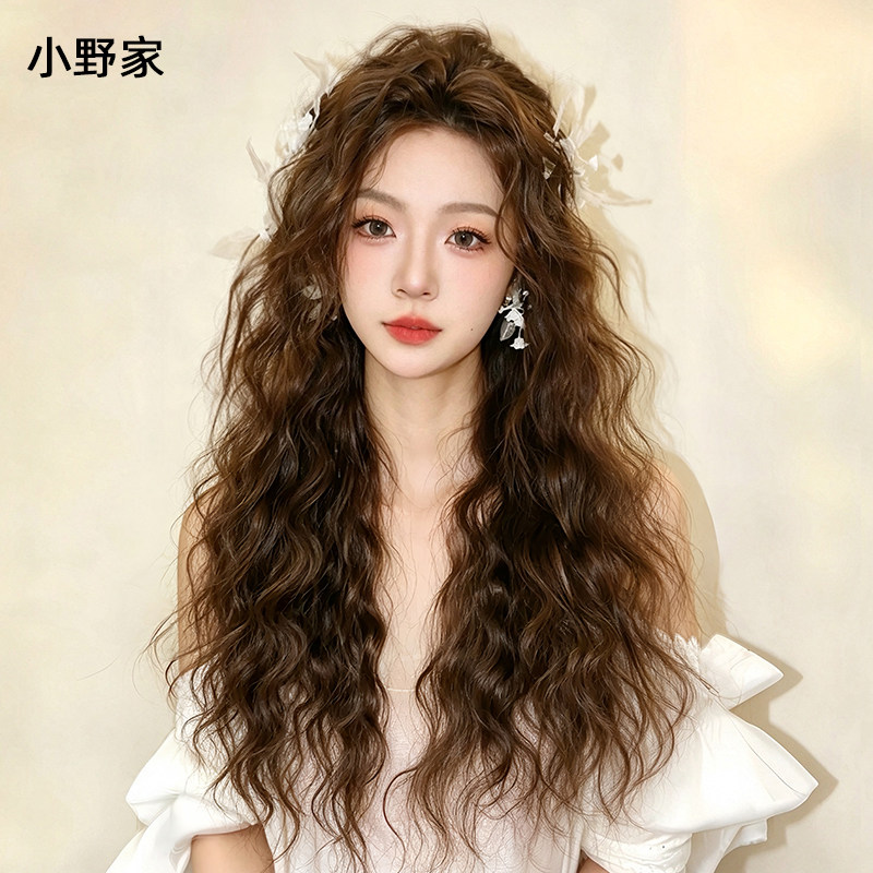 小野家全真发甜美复古羊毛卷假发