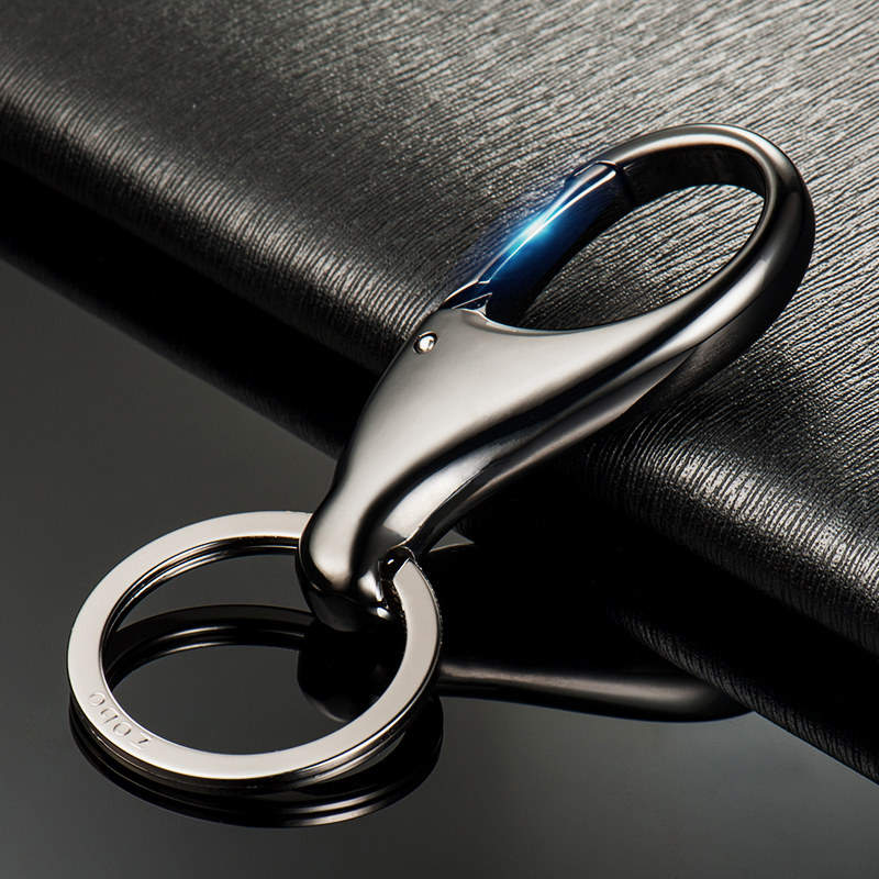 高档汽车钥匙扣男士简约腰挂个性手工创意防丢定制合金锁匙扣挂件