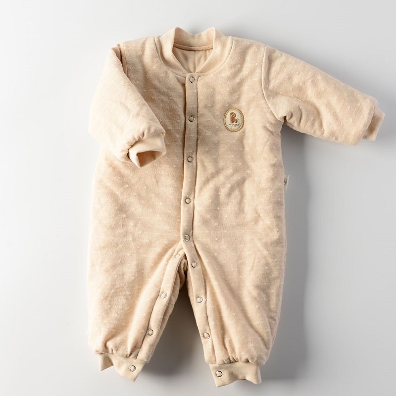 童泰婴儿纯棉花哈衣男女宝宝3-18个月薄棉衣连体衣秋冬款爬服