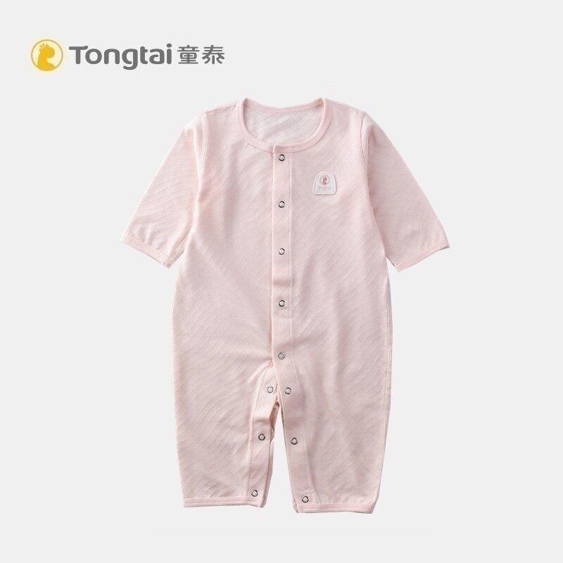 童泰2018新生儿衣服宝宝连体衣夏季婴儿闭裆哈衣纯棉爬爬服空调衫
