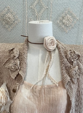 花朵小白花choker布艺纯欲手作