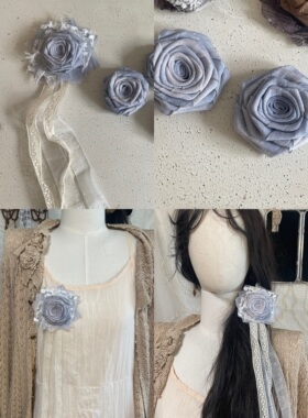 diy森系花朵胸针手作小众