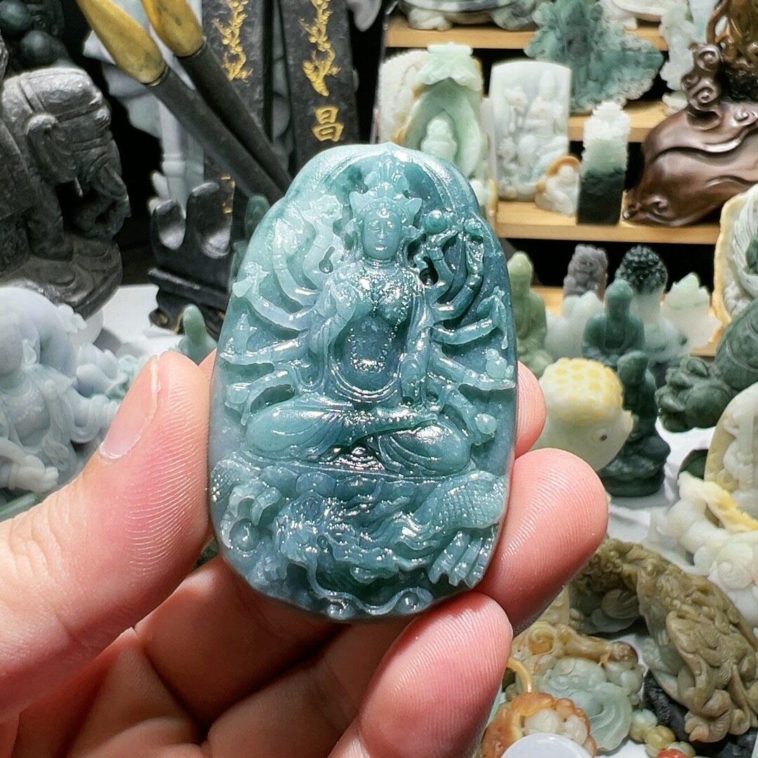 翡翠工厂清货千手观音