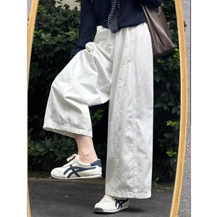 港式ins高街慵懒松弛感九分阔腿裤男春夏款垂坠感宽松工装气球裤