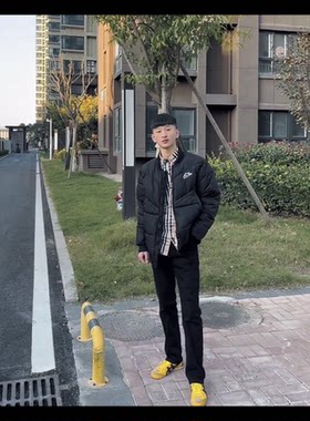美式fog牛仔裤学生黑色宽松直筒