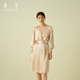 送礼首选 桑罗100%桑蚕丝兰花苏绣晨袍女春夏单件2025年新款