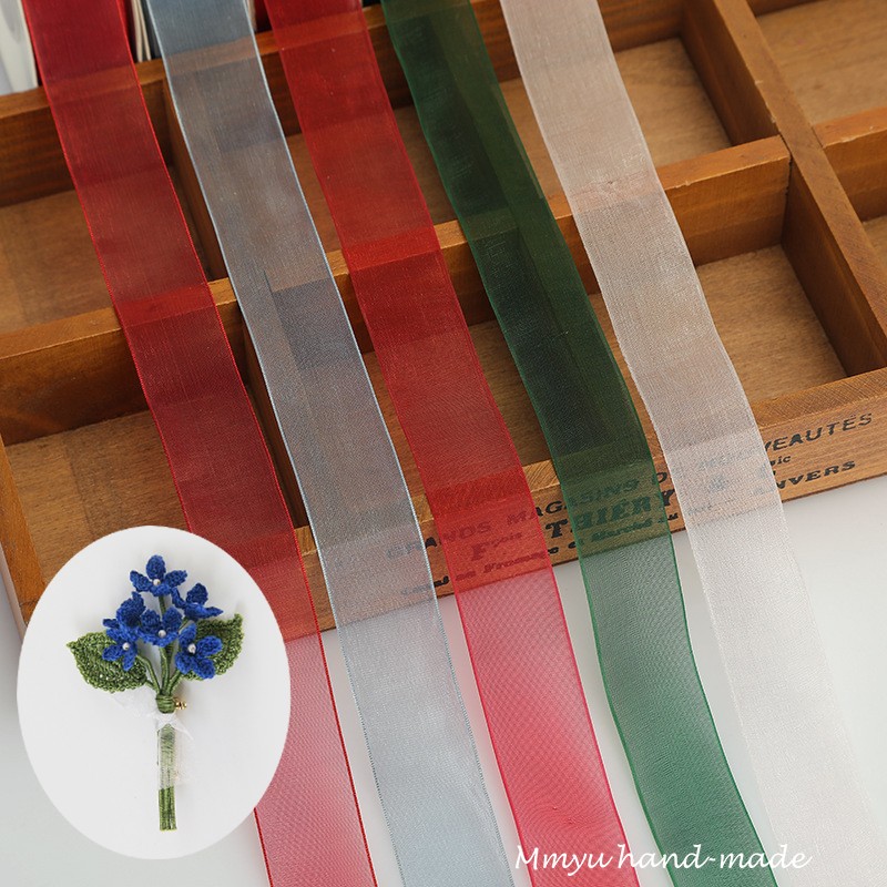 1cm微钩透明丝带材料蝴蝶结2022