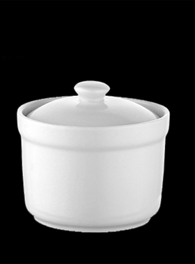 陶瓷隔水炖盅白色酒店商用炖煲中式沙县带盖汤盅家用蒸蛋盅燕窝