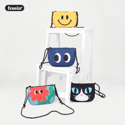 FREEIN原创小众印花斜挎手机包