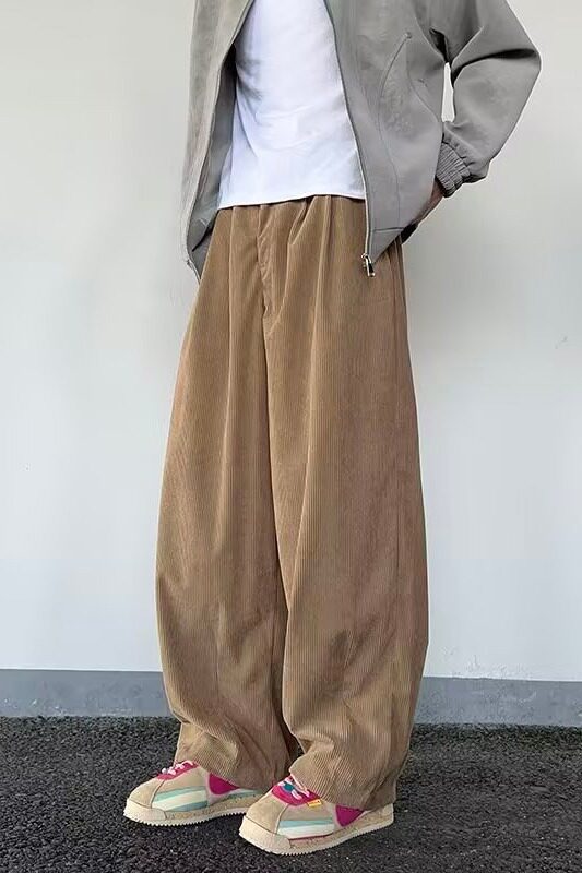 夏季新款纯亚麻休闲裤男宽松直筒阔腿裤垂感长裤男高级K8071P48,男装休闲裤,星座1013-2