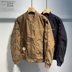 棒球服领休闲外套男秋季款潮流时尚韩版高级感男工装夹克JK394P55图片
