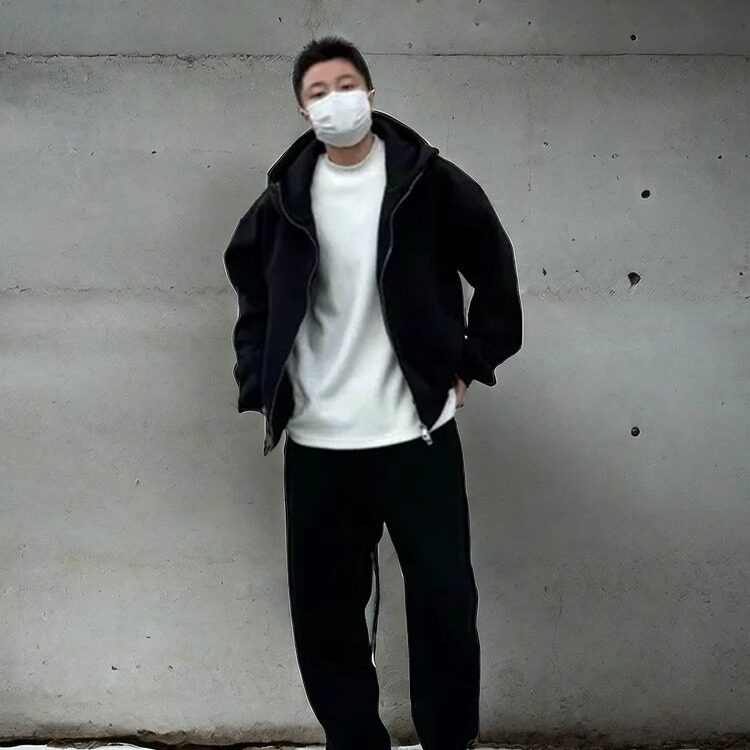 重磅高街连帽卫衣男款秋冬版型宽松基础纯色拉链短款外套A278P88,男装休闲套装,星座1013-2