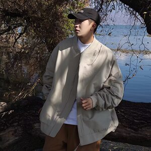 春秋季百搭休闲夹克上衣简约时尚立领棒球服运动短款外套JK374P45图片