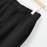 春季时尚西裤男士垂坠感长裤高级休闲直筒宽松阔腿西装裤XK01P35，男装西裤，星座1013-2