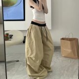 户外工装裤男士夏季薄款宽松大码痞帅潮牌美式阔腿裤K8133P50，男装休闲裤，星座1013-2